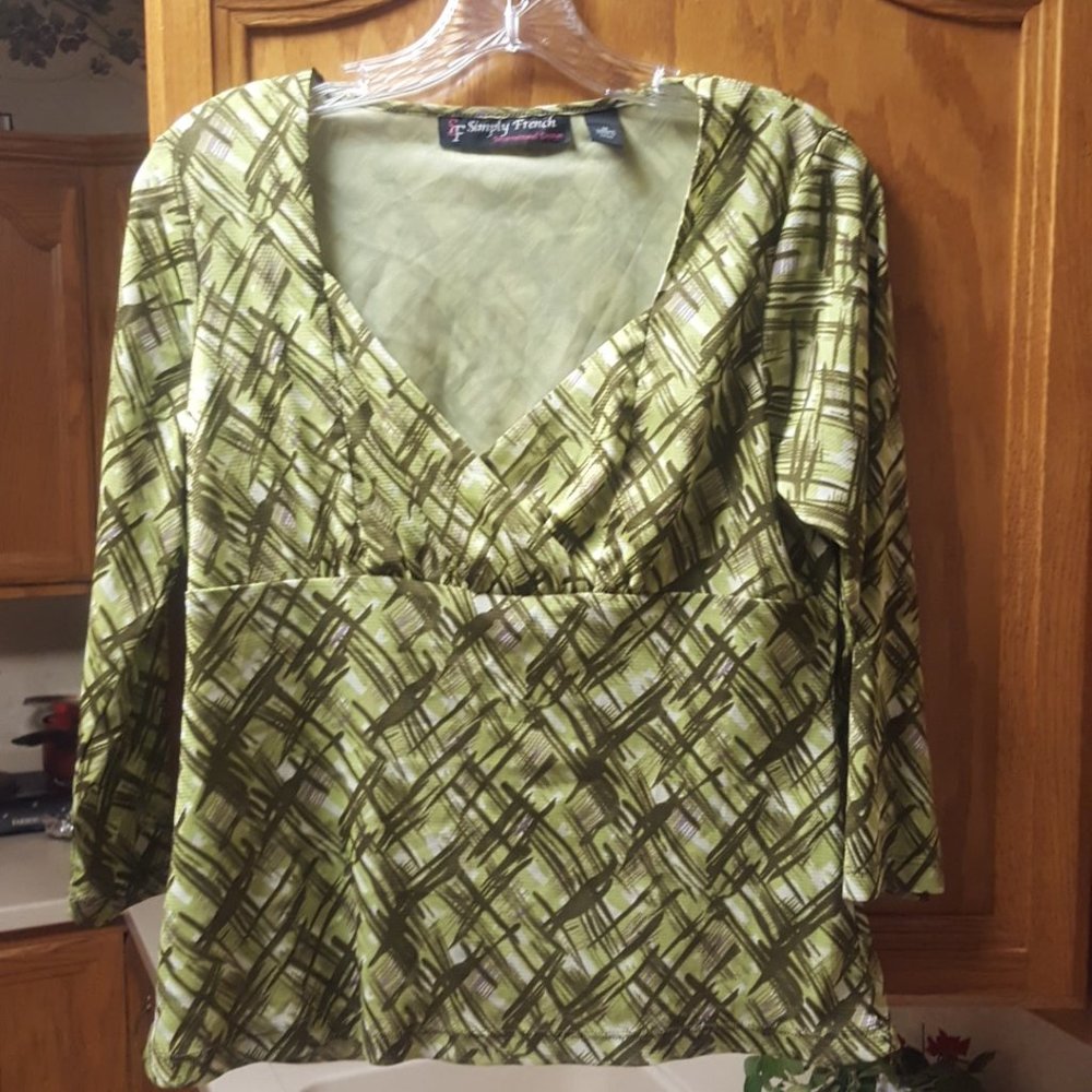 SIMPLY FRENCH  WOMENS TOP NLOUSE SIZE M